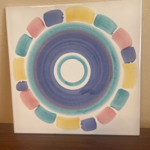 Rare! Caleca Italian Pottery trivet tile